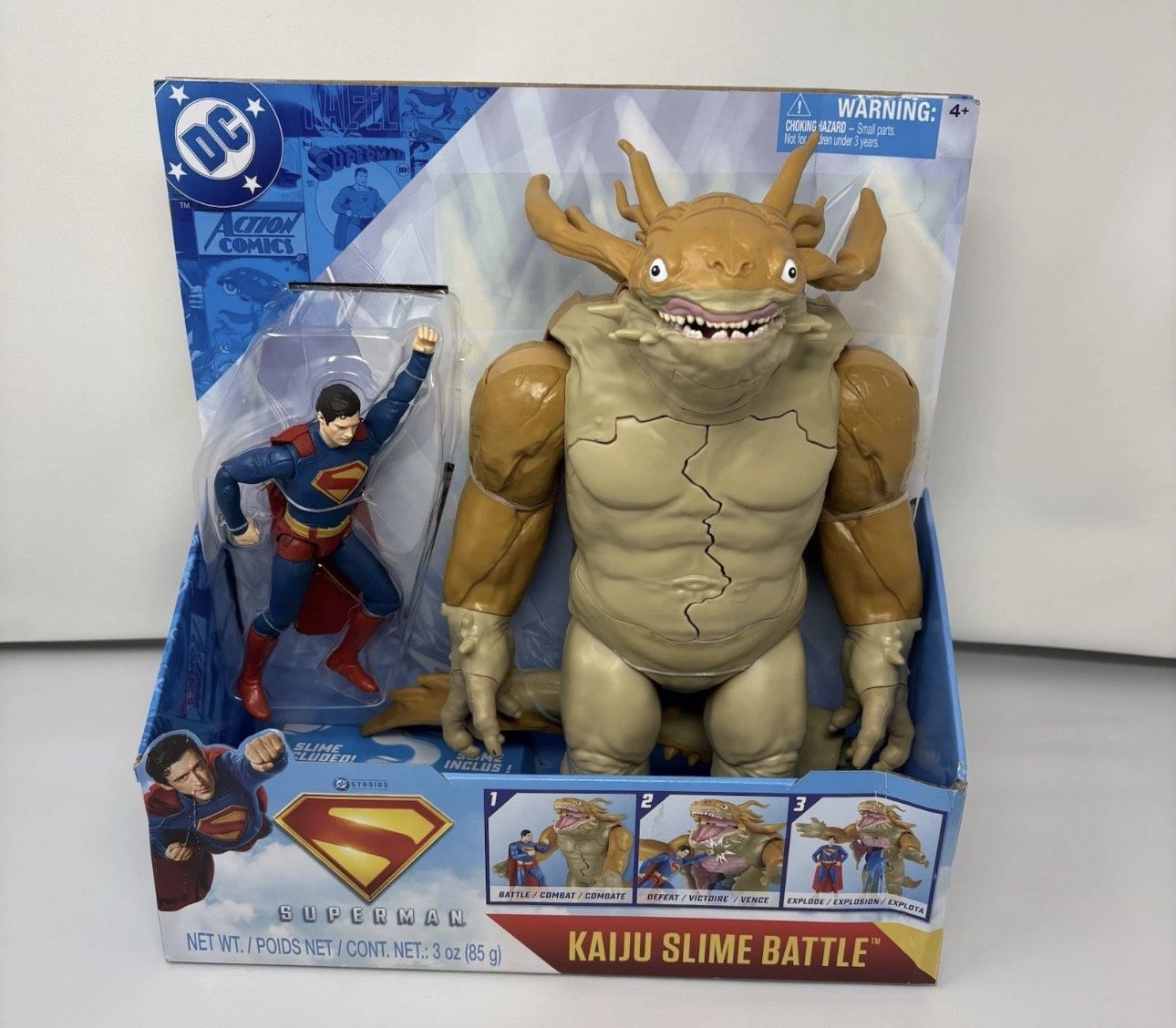 DC Comics Superman Vs. Kaiju Slime Battle Action Figure New Free Shipping!