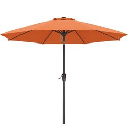 ABCCANOPY 11FT Patio Umbrella, Outdoor Waterproof Table Umbrella with Push Button Tilt and Crank, 8 Ribs UV Protection Pool Umbrella for Garden, Lawn,