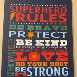 Superhero Canvas Picture 