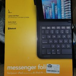 BUNDLE Ipad 10.2/10.5(air) Zagg Messenger Folio 2+infinie Faux Leather Magnetic Folio Case