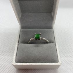 Beautiful Adjustable Grade A Burma Jadeite Ring Sterling Silver - Elegant Design