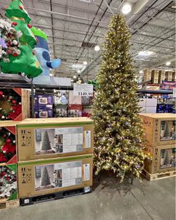 Costco 12 ft Pre-Lit Aspen EZ Connect Artificial Christmas Tree, 4430 Color-Changing Radiant Micro LED Lights