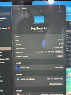 Mac book Air 15”