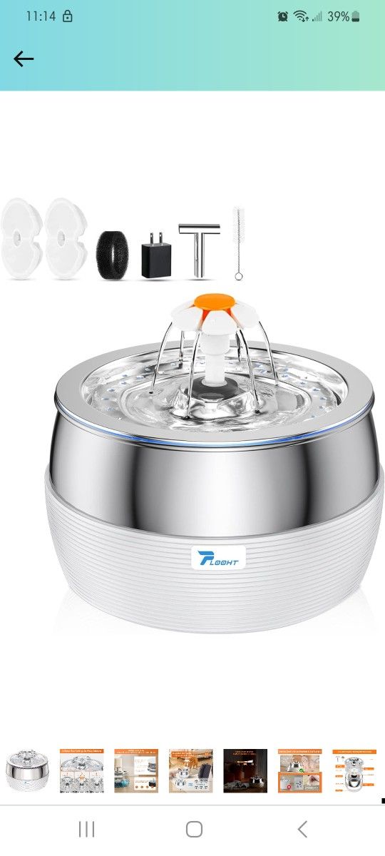 Pet Drinking Fountain Stainless Steel