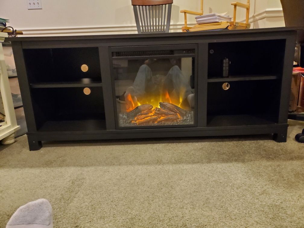 TV Stand w/ Electric Fireplace