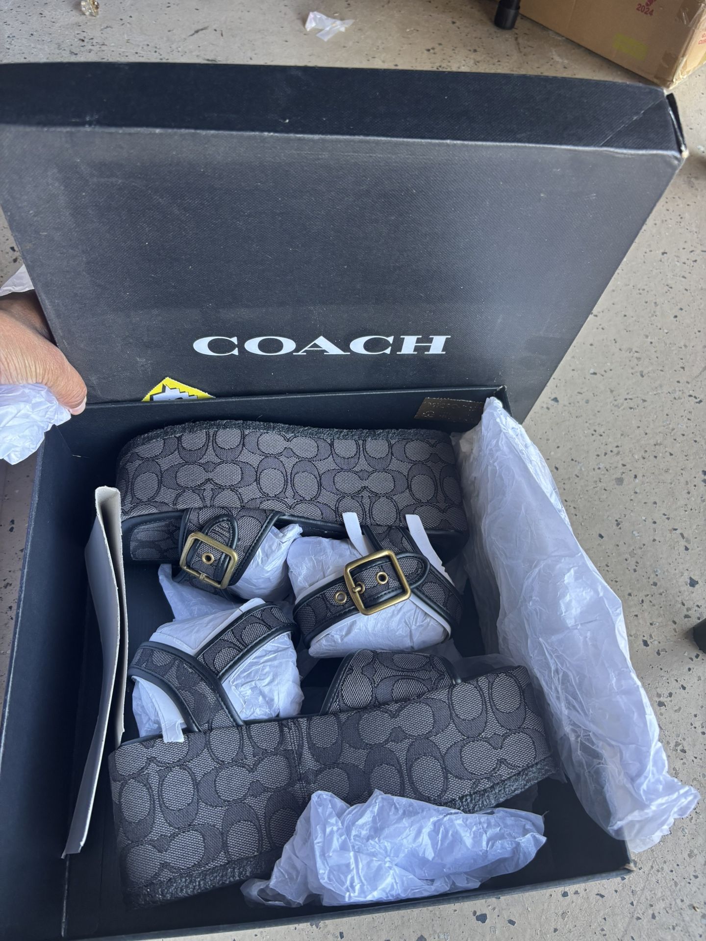 coach wedges platforms size 6 brand new
