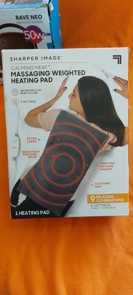 Brand New Sharper Image  Massaging weighted heating pad