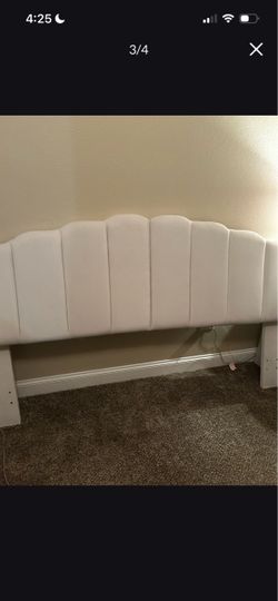 King size tufted headboard scalloped