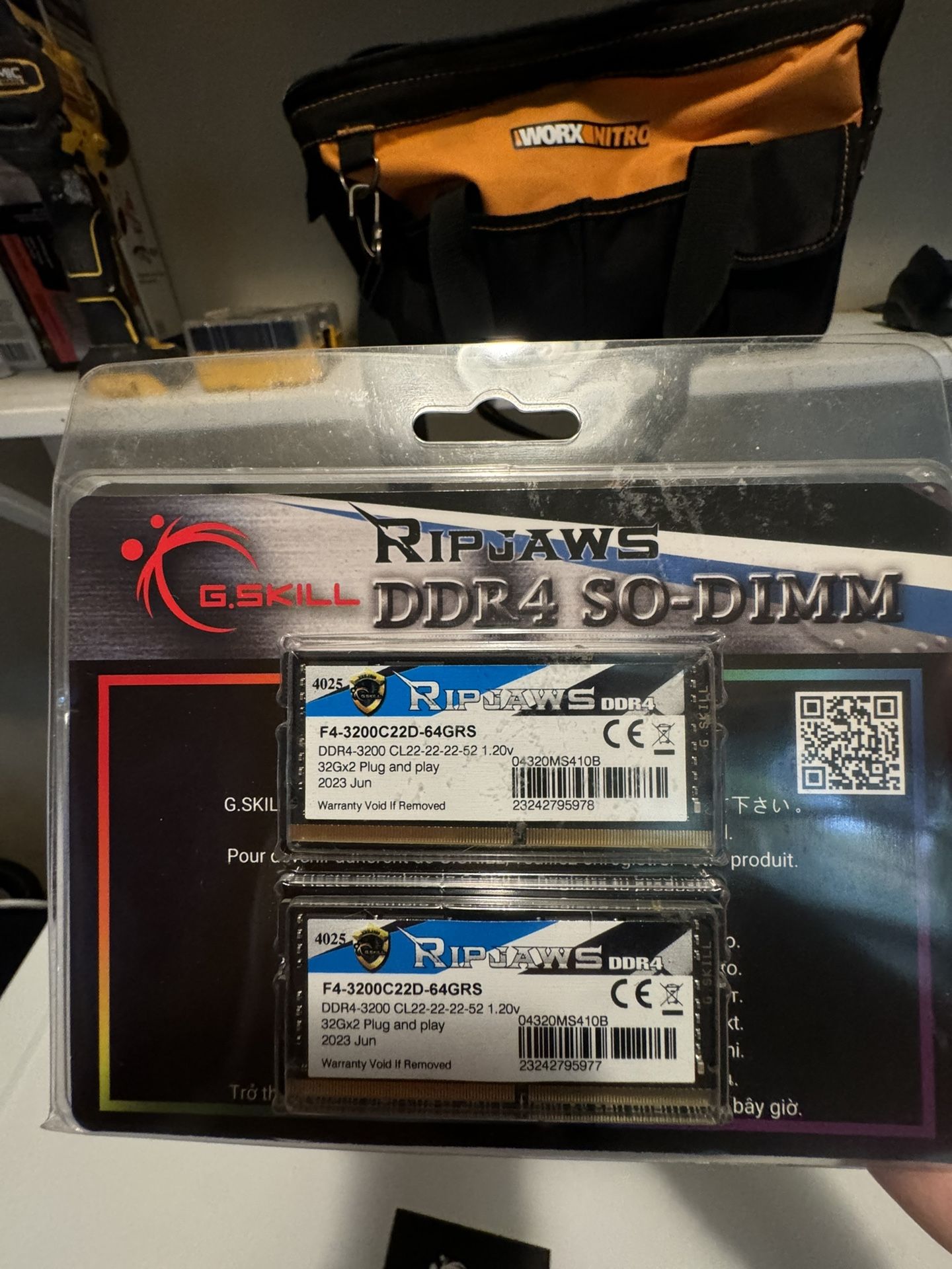G Skill Ripjaws DDR3 SO-DIMM 32X2