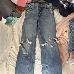 Abercrombie & Fitch the 90s straight ultra high rise jeans