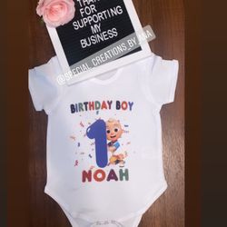Custom 1st Birthday Cocomelon Onesie π₯³πΆπ»