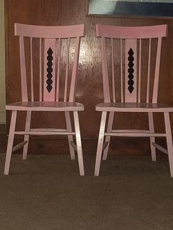 Chairs (2) Pink and Black