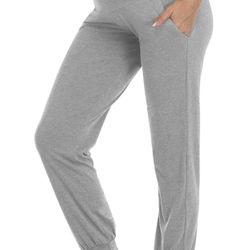 Light Gray Maternity Joggers Medium 