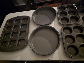 Lots Of Baking Pans And Cookware 