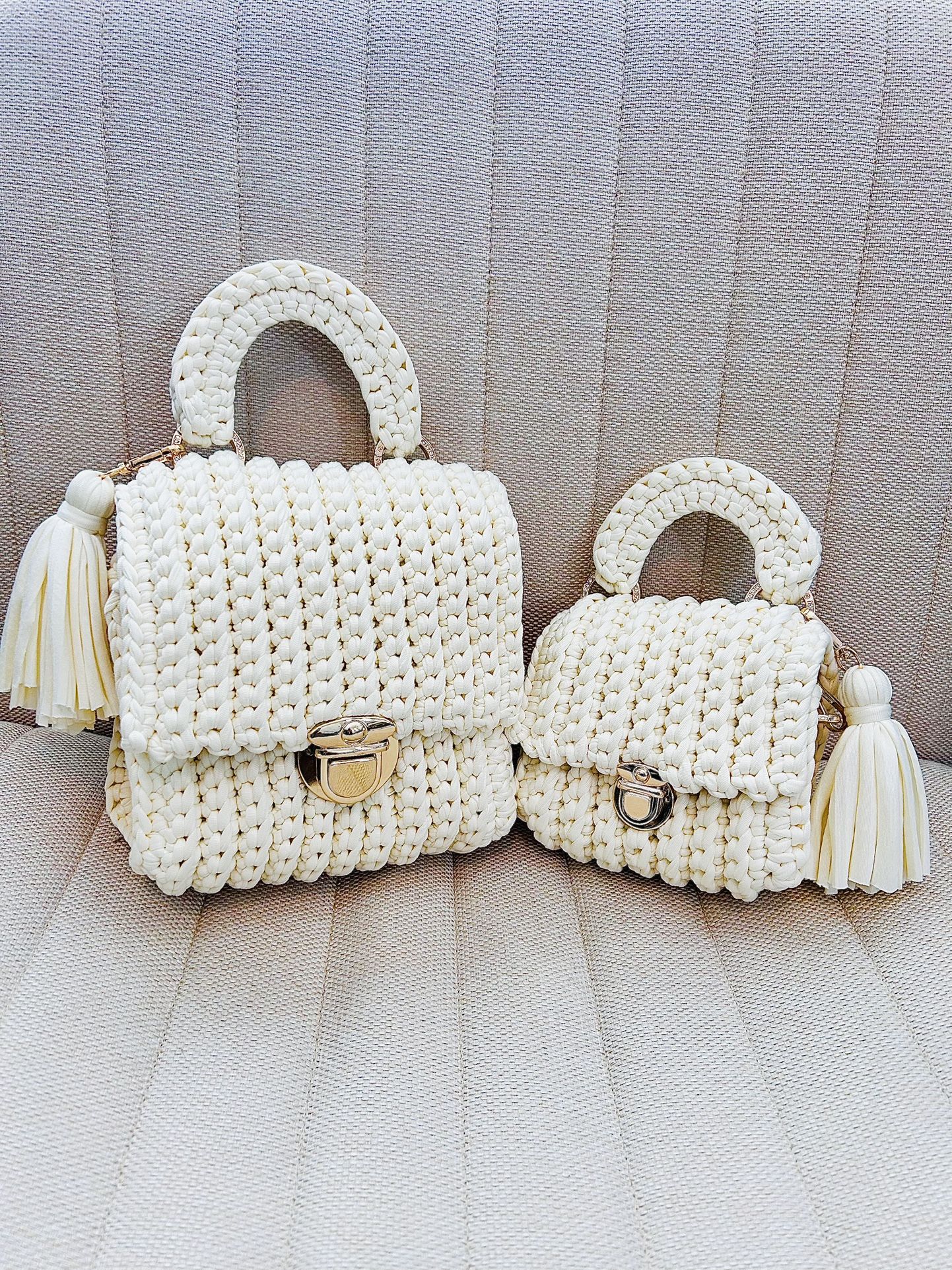 “Mommy and Me” Crochet Bag Set