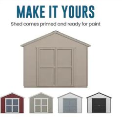 HEARTLAND MONTERRA WOOD OUTDOOR STORAGE SHED WITH EXTENDER.......10" x 12"......PRIMED READY TO PAINT...NEW....$ 1,300