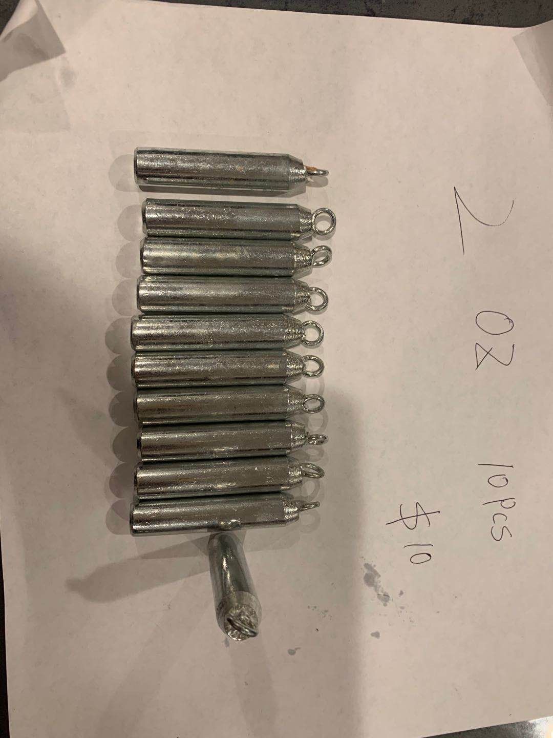 Fishing sinkers 2oz=10pcs=$10