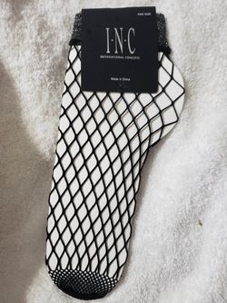 Fishnet Ankle Socks, Black. New with tags.