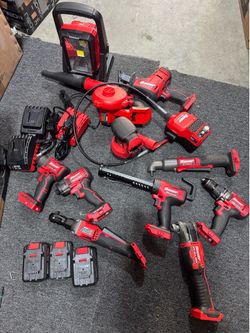 Bauer 20V Cordless Tool Set (3 Batteries + 3 Chargers + 12Tools)