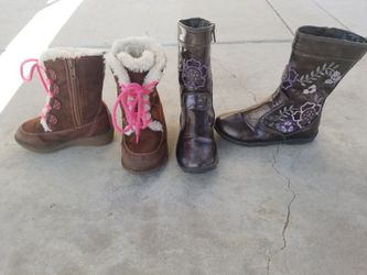 Girls boots size 7 and 8.5
