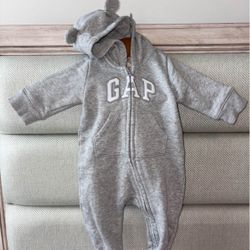 Used 0-3 Months Baby Gap (grey) & Nike (ivory) Coverall