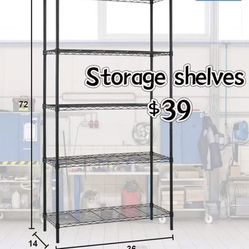 😀 14”Dx36”Wx72”H  5-Shelf Wire Shelving Unit, NSF Wire Shelf Metal Large Storage Shelves Heavy Duty Height Adjustable Utility Commercial Grade 