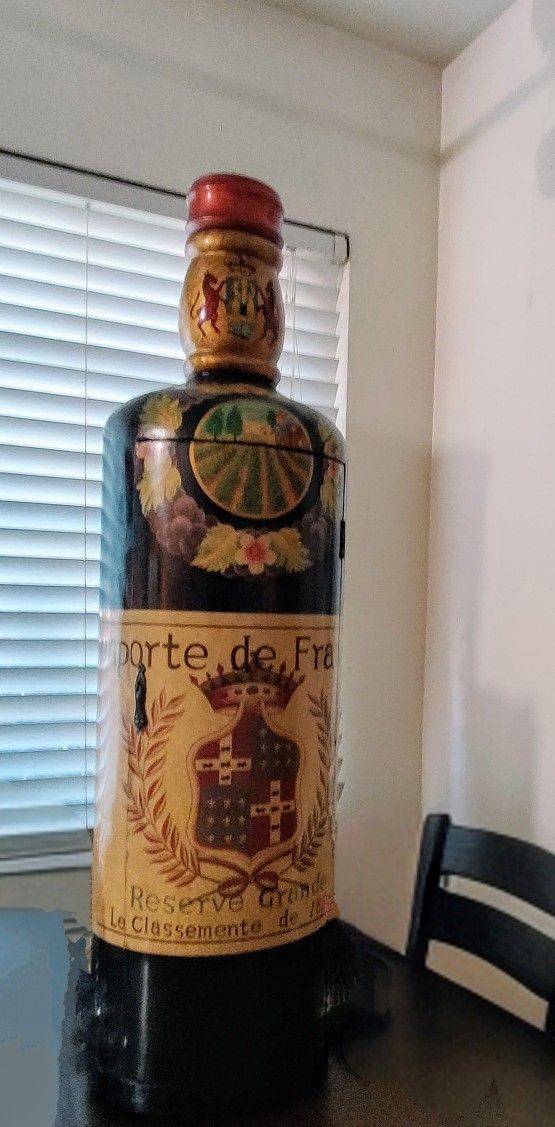 Large Bottle-Shaped Decorative Bar Cabinet - $45