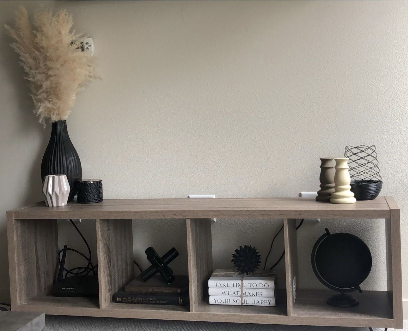 DIY TV Stand With Decor Included
