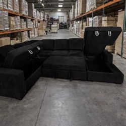 🛋️ NEW!! Corduroy Sleeper Sofa With Storage STILL IN BOX 📦 🛋️