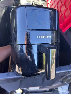 Black Chefman 2 Qt Mini Air Fryer – Digital Space-Saving Compact Air Fryer with Nonstick and Dishwasher Safe Basket w Digital Timer and Shake Reminder