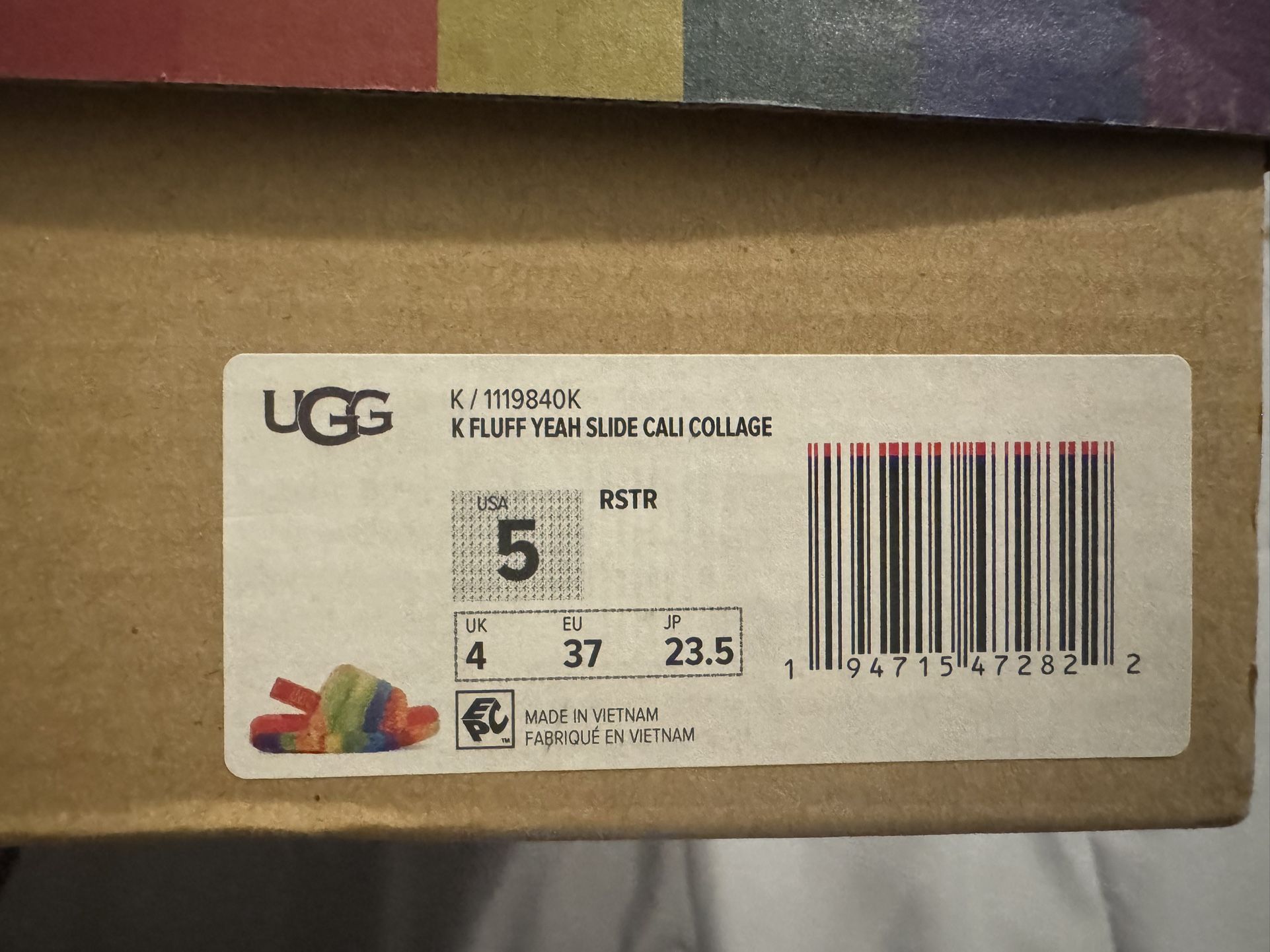 Rainbow Ugg Slides Size 5