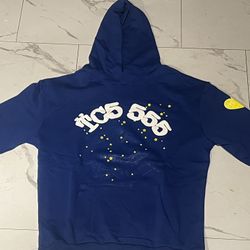 Blue  Sp5der Hoodie