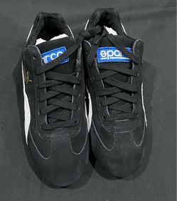 BTG Puma x Sparco Speedcat Black & White Suede Sneaker with Gold Logo