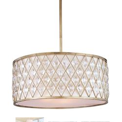 Gold and Silver Diamond Chandelier