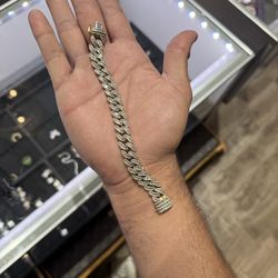 Iced out Cuban link bracelet