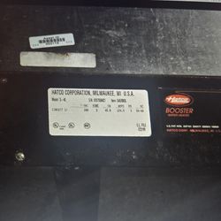 Hatco forty five kilowatt booster water heater