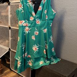 Green Floral Dress