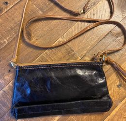 Hobo Black Leather Crossbody Bag – Great Condition!