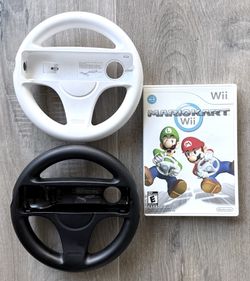 Mario Kart Wii + 2 Steering Wheels for Nintendo Wii