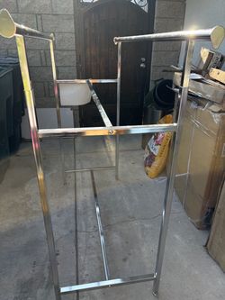 Chrome Double Bar Clothing Rack