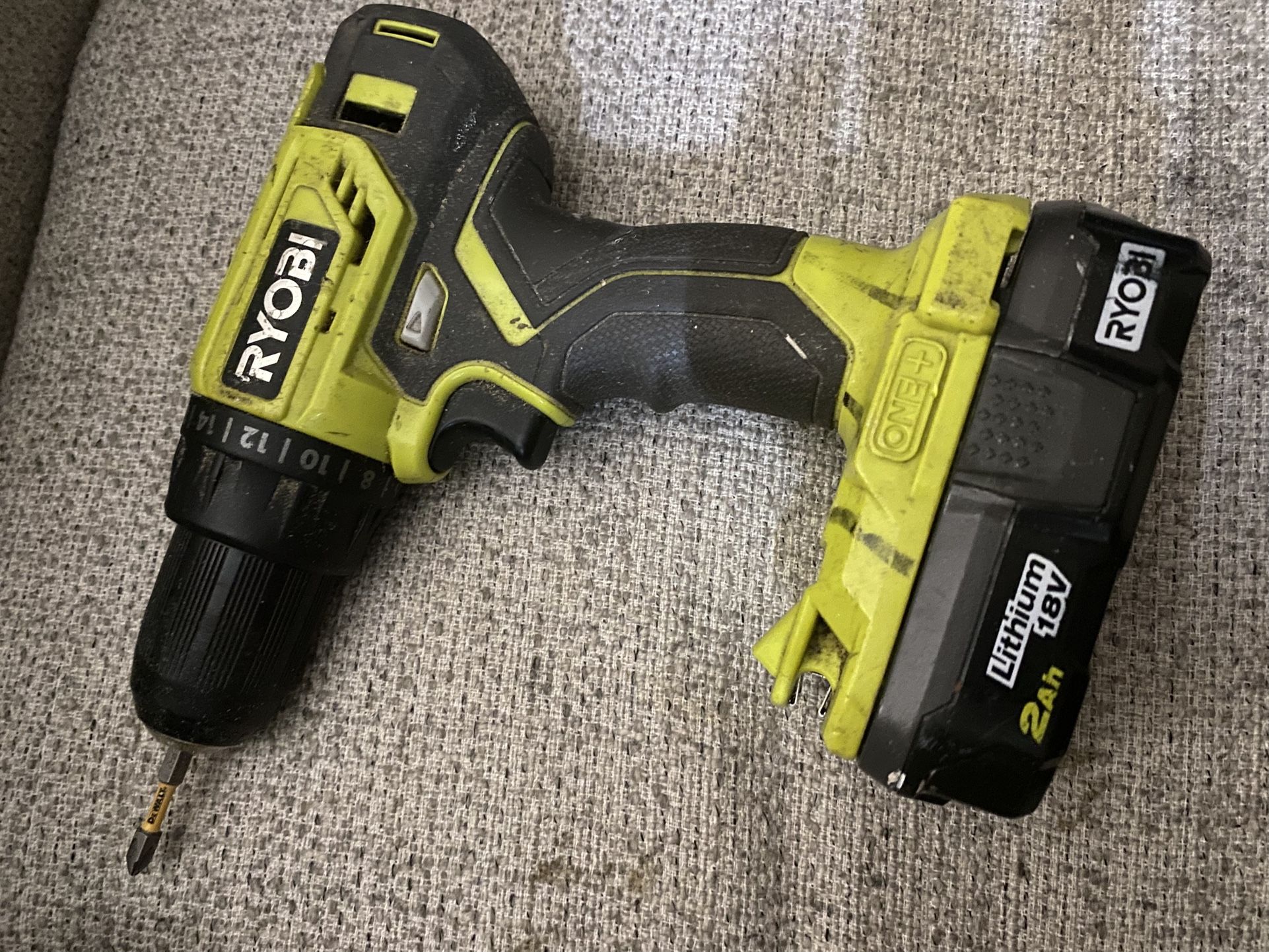 Ryobi Drill 1/2 In 2ah Battery 