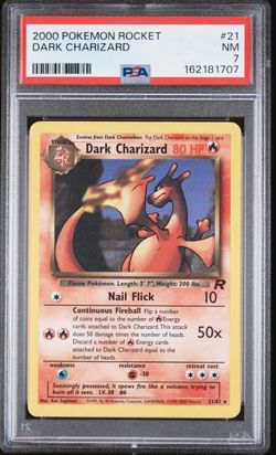 Dark charizard non-holo PSA7