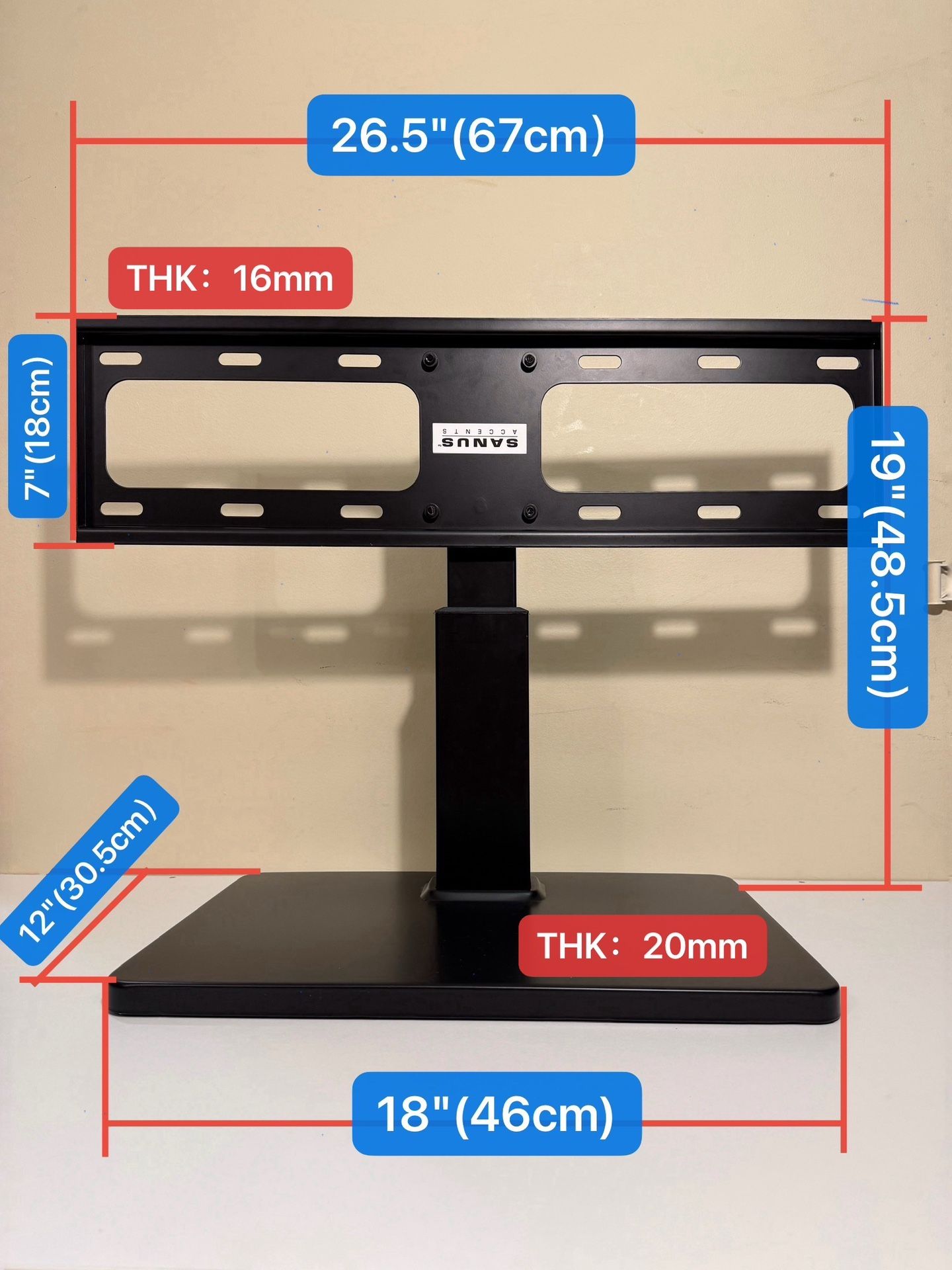 SANUS™ renowned brand multi-functional TV or monitor stand for the desktop