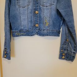 Women baby Phat Jeans Jackets Size Large and green shirt size Large .. both $30 