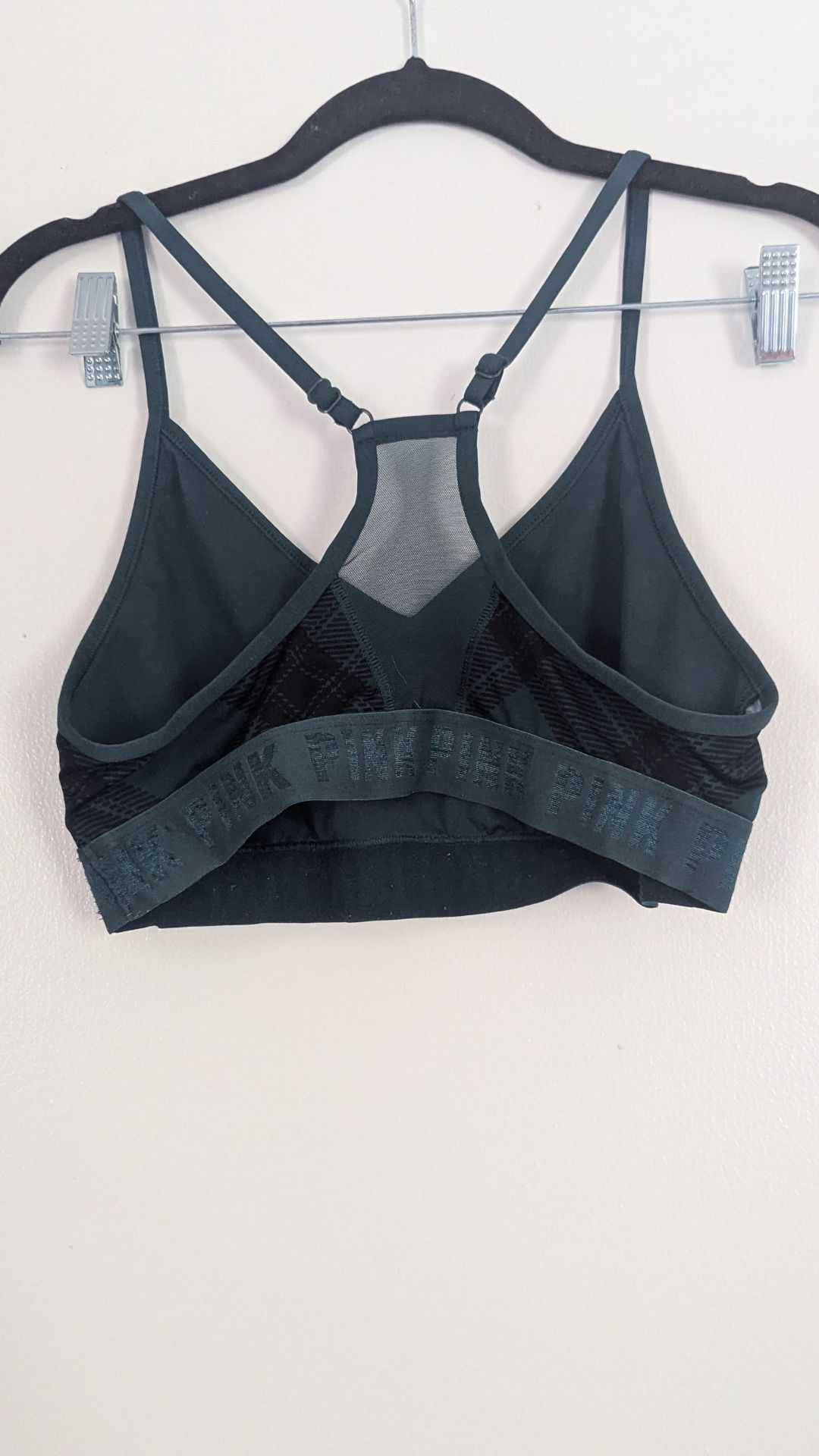 Pink sports bra
