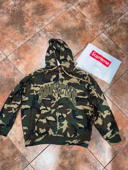 Supreme Camo Arc Logo Zip-Up Hoodie