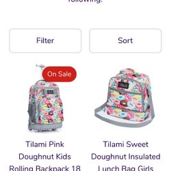 Tilami Doughnut rolling backpack/lunchbox