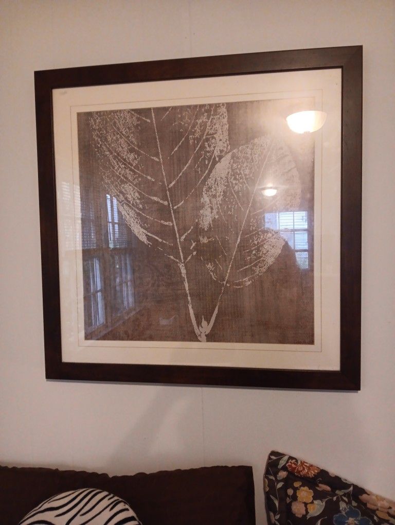 Leaf Print Framed Picture