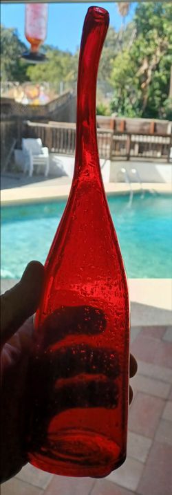 #1688, Ruby Red Empoli vase