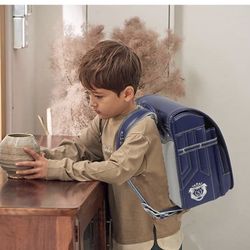 Japanese School Bags Large Capacity Bookbag Leather Lightweight Backpack for Girls Boys
